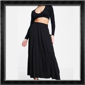 ASOS Black Midi Skirt